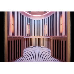 Sauna Moon Infrar&oslash;d Rund 4 pladser Sort Holls